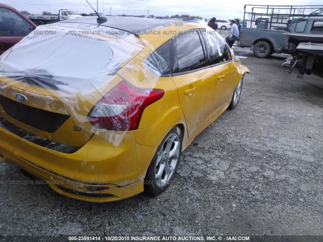 1FADP3L96DL234159 - 2013 FORD FOCUS ST YELLOW photo 4