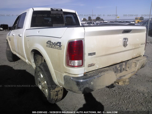 3C6UR5FL8HG676765 - 2017 RAM 2500 LARAMIE WHITE photo 3