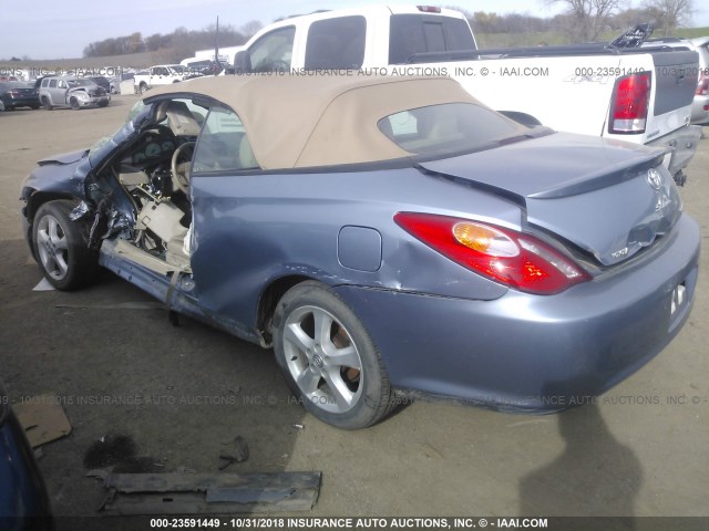 4T1FA38P95U062986 - 2005 TOYOTA CAMRY SOLARA SE/SLE BLUE photo 3