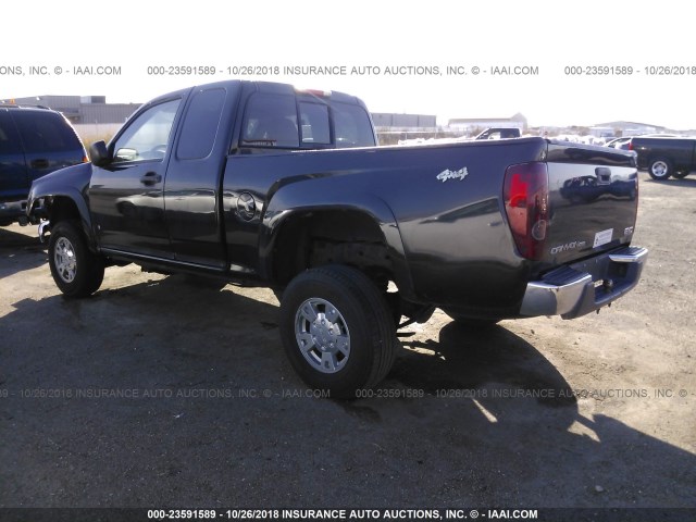 1GTDT399288183359 - 2008 GMC CANYON SLE BLACK photo 3