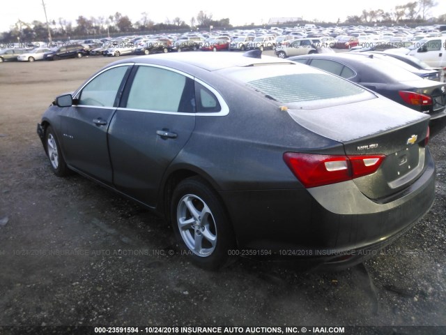 1G1ZB5ST1HF259877 - 2017 CHEVROLET MALIBU LS 灰色 照片 3