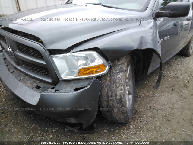 1C6RD7FT1CS227963 - 2012 DODGE RAM 1500 ST GRAY photo 6