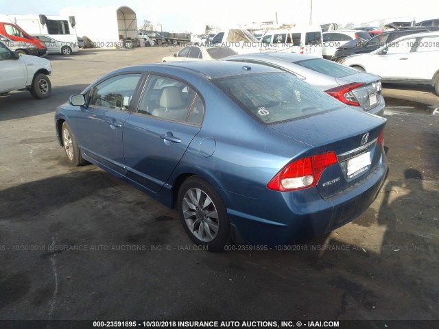 2HGFA1F90AH536268 - 2010 HONDA CIVIC EXL BLUE photo 3