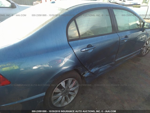 2HGFA1F90AH536268 - 2010 HONDA CIVIC EXL BLUE photo 6