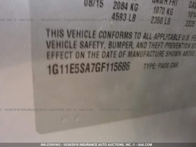 1G11E5SA7GF115686 - 2016 CHEVROLET MALIBU LIMITED LTZ Gümüş foto 9