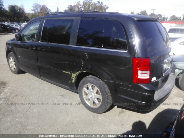 2A8HR54P48R818256 - 2008 CHRYSLER TOWN & COUNTRY TOURING BLACK photo 3
