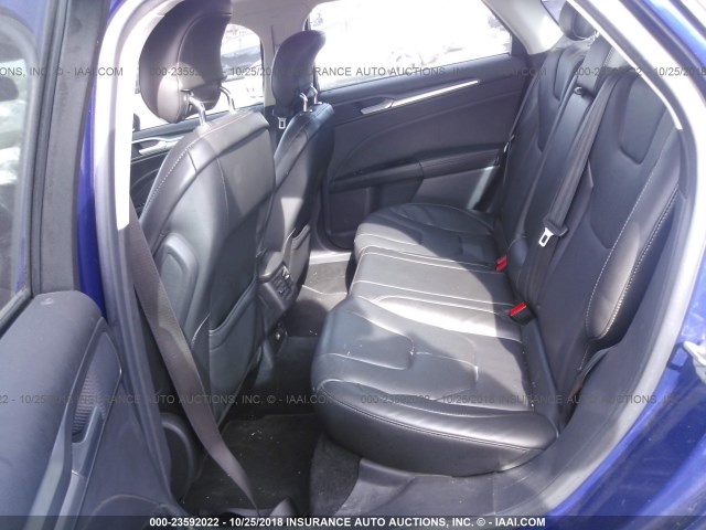 3FA6P0D93DR190533 - 2013 FORD FUSION TITANIUM BLUE photo 8