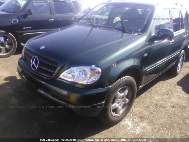 4JGAB54E51A253792 - 2001 MERCEDES-BENZ ML 320 GREEN photo 2