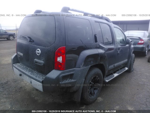 5N1AN0NW5CC508952 - 2012 NISSAN XTERRA OFF ROAD/S/SE BLACK photo 4