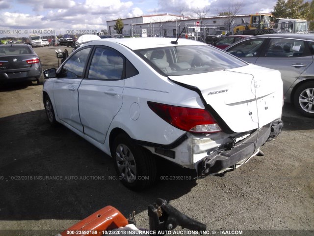 KMHCT4AE1FU860606 - 2015 HYUNDAI ACCENT GLS WHITE photo 3