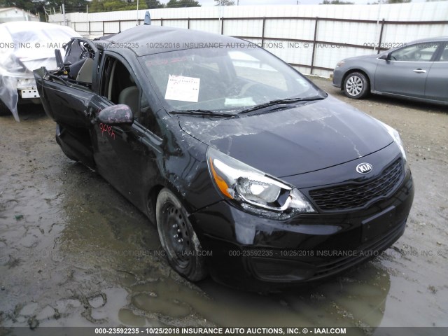 KNADM4A34F6449559 - 2015 KIA RIO LX BLACK photo 1