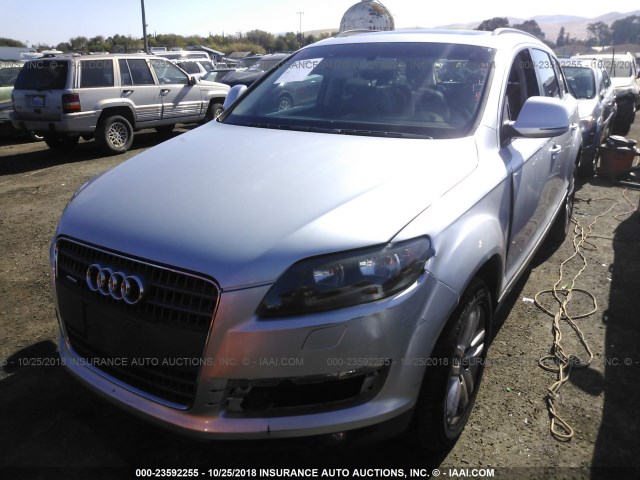 WA1AY74L38D066583 - 2008 AUDI Q7 3.6 QUATTRO SILVER photo 2