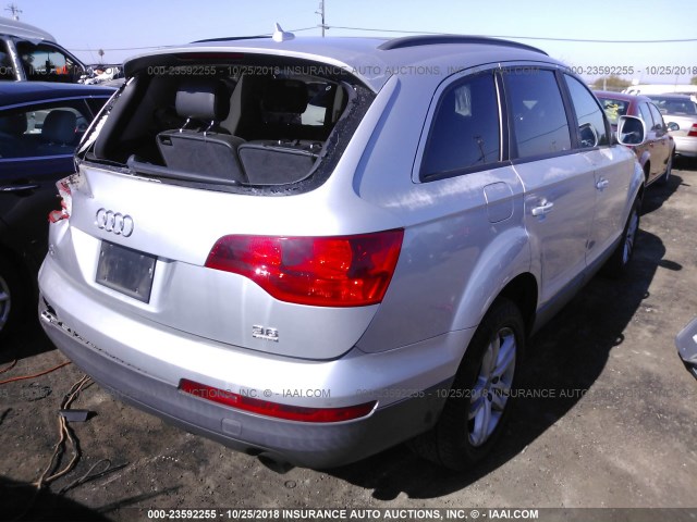 WA1AY74L38D066583 - 2008 AUDI Q7 3.6 QUATTRO SILVER photo 4