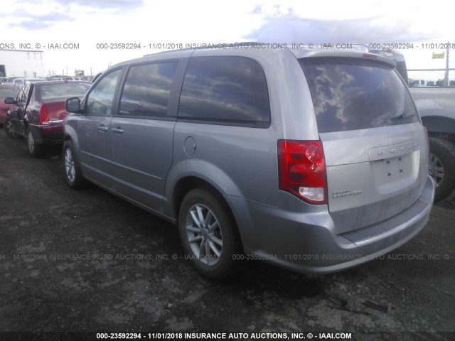 2C4RDGCG4GR226880 - 2016 DODGE GRAND CARAVAN SXT SILVER photo 3