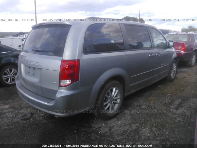 2C4RDGCG4GR226880 - 2016 DODGE GRAND CARAVAN SXT SILVER photo 4