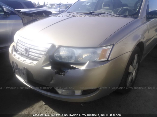1G8AL55F36Z178036 - 2006 SATURN ION LEVEL 3 GOLD photo 6