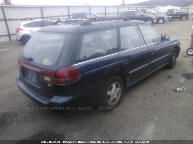 4S3BK4352V7310358 - 1997 SUBARU LEGACY L BLUE photo 4