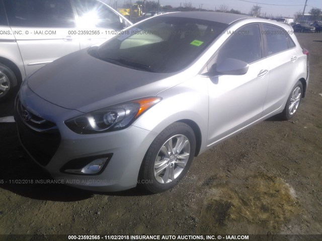 KMHD35LH9EU215539 - 2014 HYUNDAI ELANTRA GT SILVER photo 2