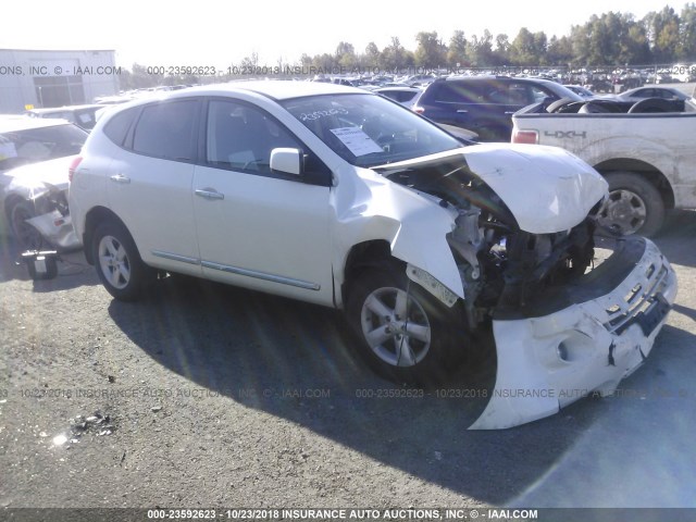 JN8AS5MV5DW146547 - 2013 NISSAN ROGUE S/SV WHITE photo 1