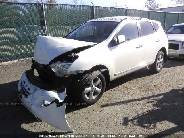 JN8AS5MV5DW146547 - 2013 NISSAN ROGUE S/SV WHITE photo 2