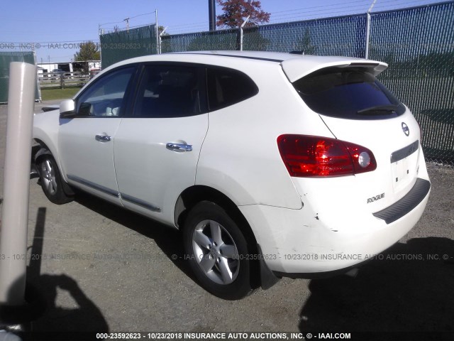 JN8AS5MV5DW146547 - 2013 NISSAN ROGUE S/SV WHITE photo 3