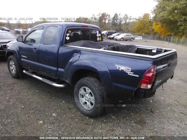 5TETU62N56Z308481 - 2006 TOYOTA TACOMA PRERUNNER ACCESS CAB BLUE photo 3