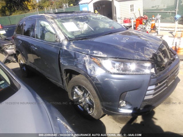 5TDDZRFH6JS891144 - 2018 TOYOTA HIGHLANDER LIMITED/LTD PLATINUM GRAY photo 1