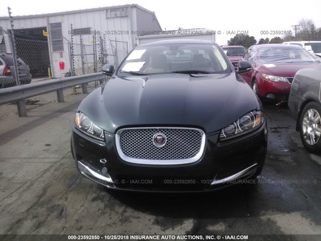 SAJWJ0FF8F8U72803 - 2015 JAGUAR XF 3.0 SPORT AWD GREEN photo 6