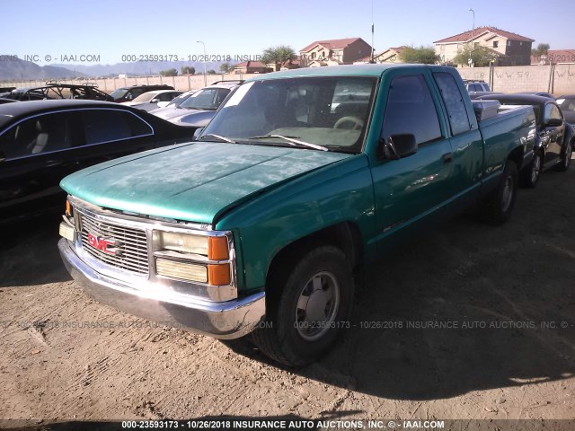 2GTEC19W1T1525491 - 1996 GMC SIERRA C1500 GREEN photo 2