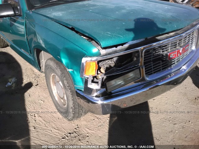 2GTEC19W1T1525491 - 1996 GMC SIERRA C1500 GREEN photo 6