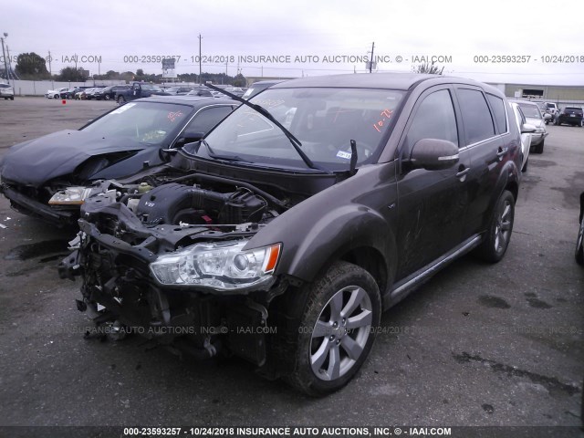 JA4JS4AX0BU038187 - 2011 MITSUBISHI OUTLANDER XLS BROWN photo 2