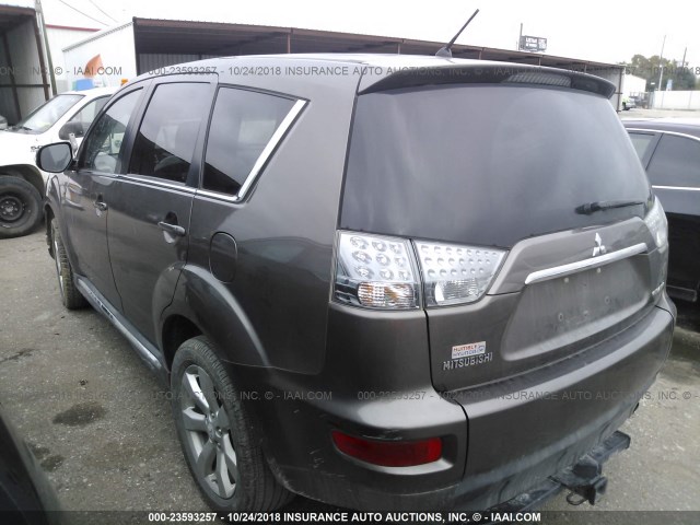 JA4JS4AX0BU038187 - 2011 MITSUBISHI OUTLANDER XLS BROWN photo 3