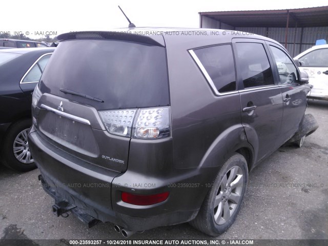 JA4JS4AX0BU038187 - 2011 MITSUBISHI OUTLANDER XLS BROWN photo 4