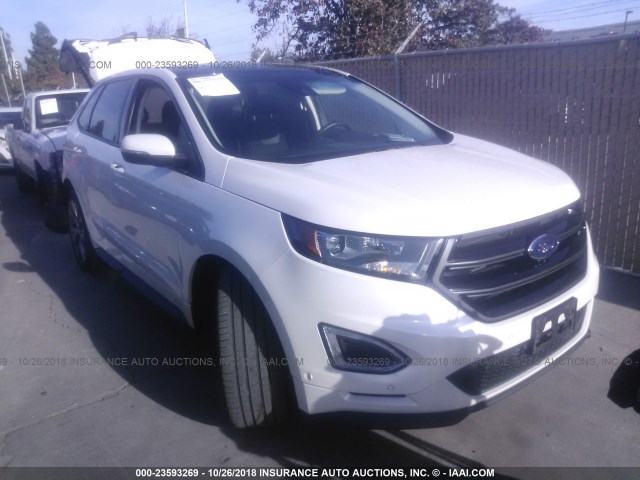 2FMPK4AP3HBB52436 - 2017 FORD EDGE SPORT WHITE photo 1