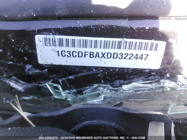 1C3CDFBAXDD322447 - 2013 DODGE DART SXT BLACK photo 9