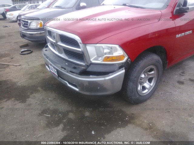 1C6RD6FP0CS166456 - 2012 DODGE RAM 1500 ST RED photo 6