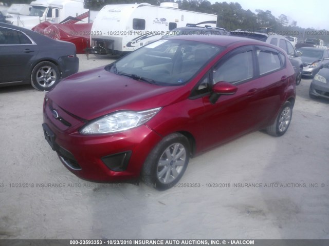 3FADP4EJ6CM139871 - 2012 FORD FIESTA SE BURGUNDY photo 2