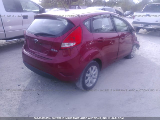 3FADP4EJ6CM139871 - 2012 FORD FIESTA SE BURGUNDY photo 4