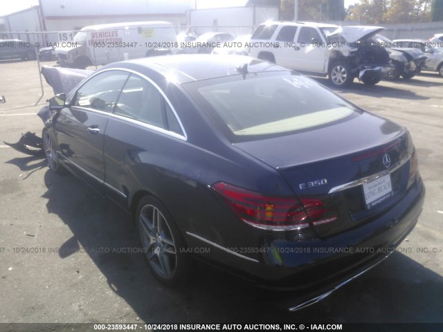 WDDKJ5KB7EF281791 - 2014 MERCEDES-BENZ E 350 Dark Blue photo 3