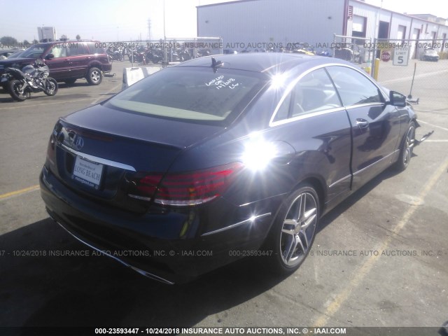 WDDKJ5KB7EF281791 - 2014 MERCEDES-BENZ E 350 Dark Blue photo 4