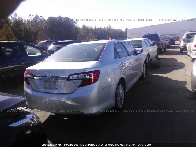 4T1BF1FKXCU157856 - 2012 TOYOTA CAMRY SE/LE/XLE SILVER photo 4