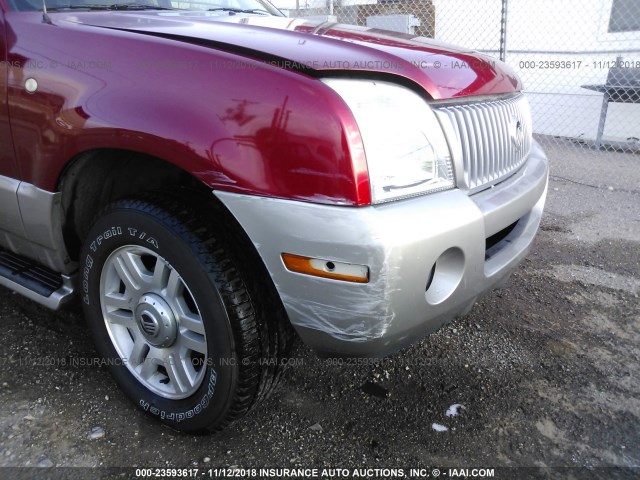 4M2ZU66K93ZJ51436 - 2003 MERCURY MOUNTAINEER  RED photo 6