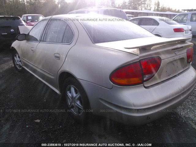 1G3NL52F33C147329 - 2003 OLDSMOBILE ALERO GL GOLD photo 3