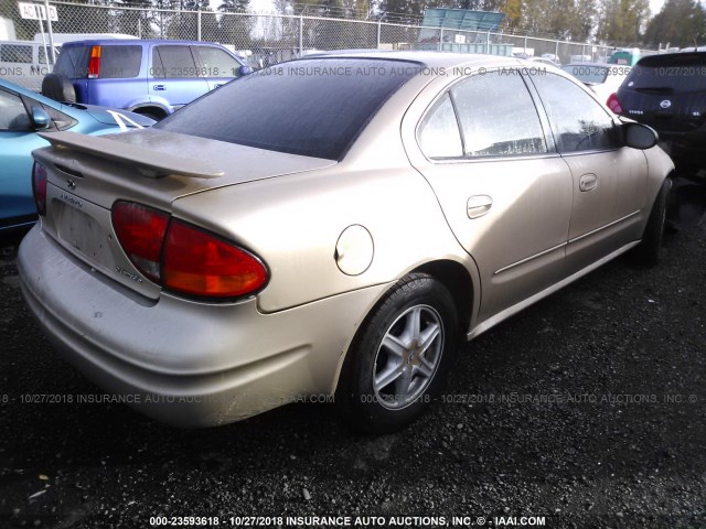 1G3NL52F33C147329 - 2003 OLDSMOBILE ALERO GL GOLD photo 4