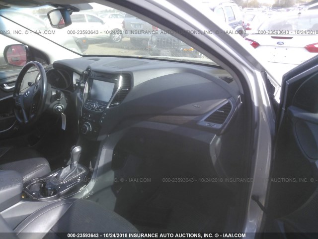 KM8SN4HF5DU008650 - 2013 HYUNDAI SANTA FE GLS SILVER photo 5