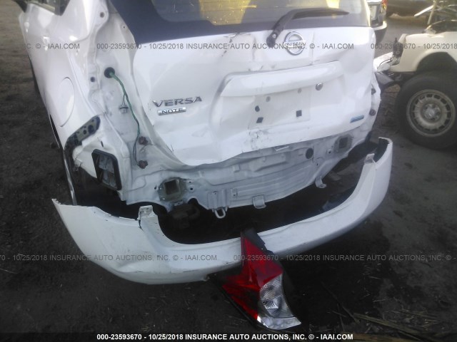 3N1CE2CPXGL358533 - 2016 NISSAN VERSA NOTE S/S PLUS/SV/SL/SR WHITE photo 6