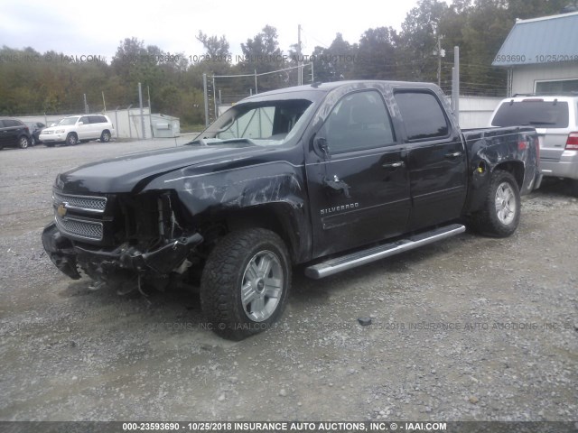 3GCPKSE79CG131096 - 2012 CHEVROLET SILVERADO K1500 LT BLACK photo 2