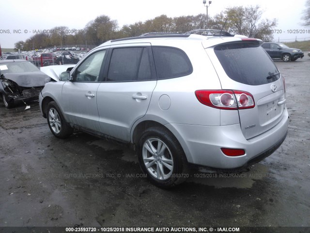 5XYZHDAG5BG012869 - 2011 HYUNDAI SANTA FE SE SILVER photo 3