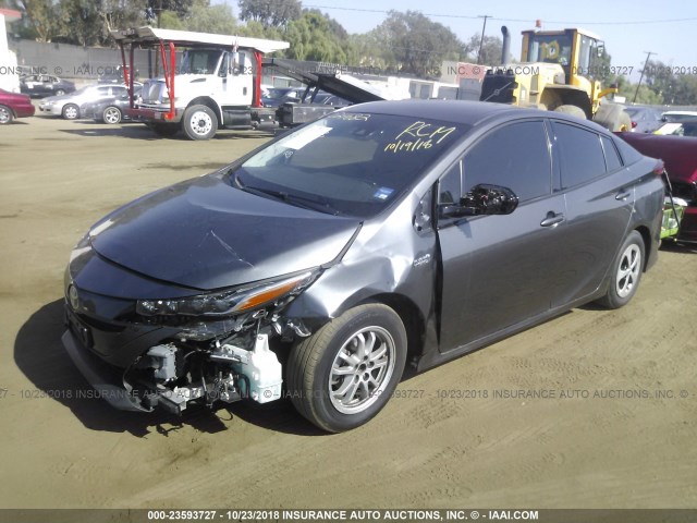 JTDKARFP4H3024682 - 2017 TOYOTA PRIUS PRIME  GRAY photo 2