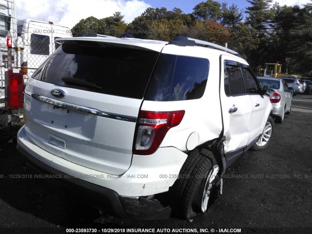 1FM5K8D89DGC76717 - 2013 FORD EXPLORER XLT WHITE photo 4